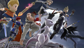 Bayonetta alongside the other DLC characters on Umbra Clock Tower.