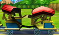 The broken carriage.