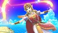 Using her neutral aerial in her red costume on Tortimer Island.