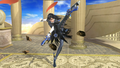 Bayonetta plucking grass.